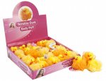 Bath Time Puff With Vinyl Duck On Rope 2 Assorted