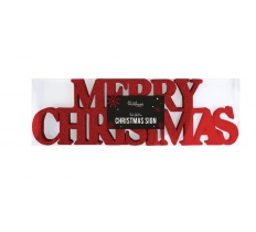 Red Merry Christmas Glitter Sign