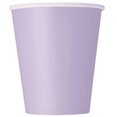 Lavender Solid 9oz Paper Cups 14pc