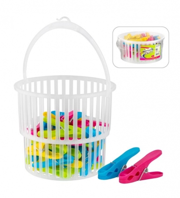 Bettina Pegs and Basket 36pc