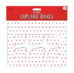 Valentines Day Cupcake Boxes 6-Hole 2 Pack