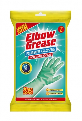 Elbow Grease Aqua Anti Bac Bathroom Cleaning Gloves L