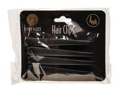 Black Long Hair Clips 4 Pack