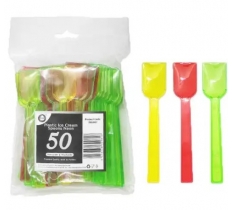 Reusable Neon Ice Cream Spoons 50PC