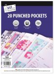 20 Clear Plastic Punched Pockets