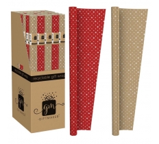 Christmas Stars Kraft Wrapping Paper 2M