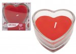 Heart Shaped Candles In Glass Jar Holder