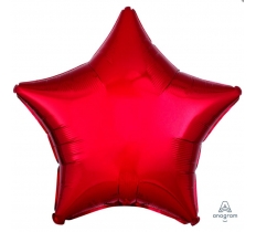 Anagram Metallic Red Star Standard Pack aged Foil Balloon