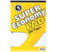 Silvine A4 Super Economy Refill Pad Lined & Margin 200 Pages