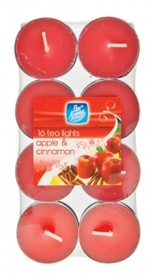 Colour Tea Lights Apple & Cinnamon 16 Pack