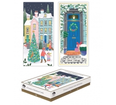 Christmas 12 cards Slim Boxed Contemporary Scene