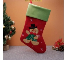 Deluxe Plush Red Gingerbread Man Stocking 40cm X 25cm