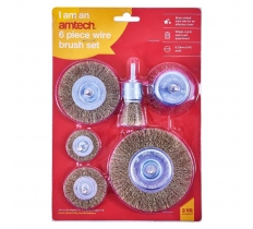 Amtech 6 Pack Wire Wheel Brush Set