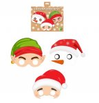 Christmas Paper Masks (3 Assorted Designs)