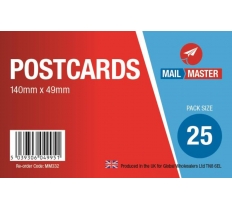Mail Master White Postcards Pack Of 25