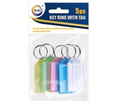 Key Ring With Tag 5 Pack