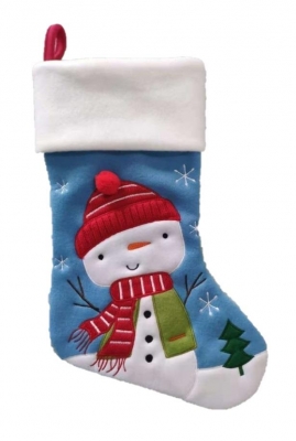 Deluxe Plush Snowman Stocking 40cm X 25cm