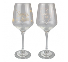 Mothers Day Printed Wine Glass