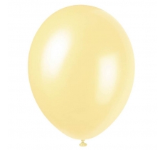 12" Premium Pearlized Balloons 8 Pack Ivory