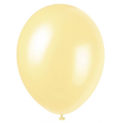 12" Premium Pearlized Balloons 8 Pack Ivory