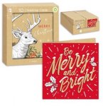 Square Kraft Christmas Card Pack Of 10