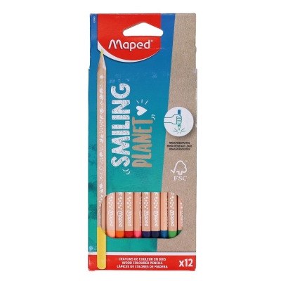 Maped Smiling Planet Colour Pencils 12 Pack