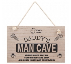 Man Cave Door Sign 24cm X 15cm X 0.6cm