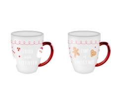 Christmas Festive Glass Quote Print Mug