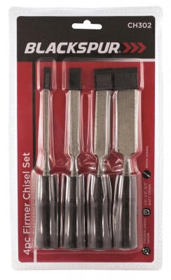 Blackspur 4 Pack Firmer Chisel Set