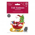 Christmas Sleigh Standing Foil Balloon 60X64Cm