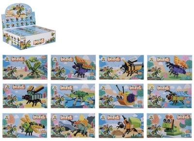 Box Build Blocks 12 Assorted Insects