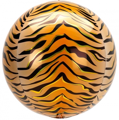 Animalz Tiger Print Orbz Foil Balloons G20