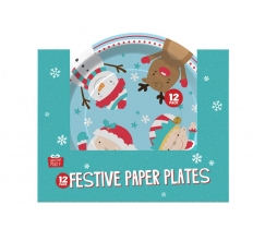 Christmas Paper Plates 12 Pack