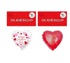 Valentines Day Printed Heart Balloon 18"