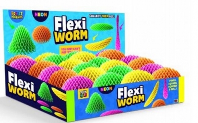Expanding Neon Flexi Mesh Worm Stretchy Fidget Toy