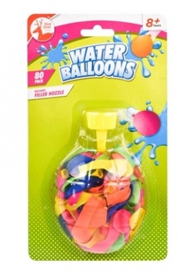 Water Balloon With Filling Nozzle 80pack (974108)