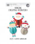 Hanging Christmas Honeycomb Decorations 3 Pack