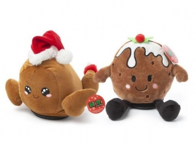 Christmas Turkey & Pudding Animated Plush