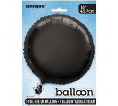 Solid Round Foil Balloon 18" Black