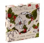 Christmas Winter Botanicals Set of 4 Cork Coasters