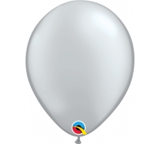 11" Qualatex Round Silver 25 Pack Latex Balloons