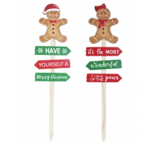 Gingerbread Man Yard Stake 74Cm