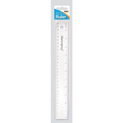 Tiger 12" Shatterproof Ruler Clear Hang Pack