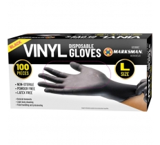 Disposable Black Powder Free Gloves Large