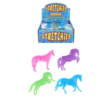 Stretch Horses (8cm) 4 Assorted Colours X 84PC