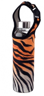 Spot And Stripes Big Cat Glass Water Bottle