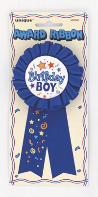 Birthday Boy Ribbon Award Badge