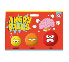 Angry Face Stress Balls Pack Of 3