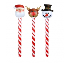 Inflatable Christmas Stick 3 Assorted Designs (118cm)