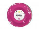 *** DISC *** Bright Plastic Dinner Plate Dia 25cm 4pk